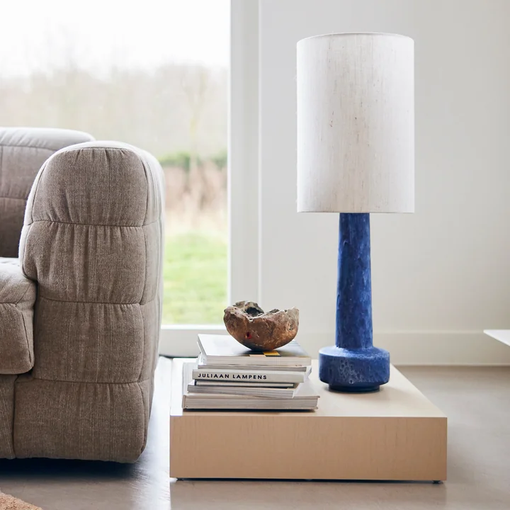 Retro Tischleuchtenfuß von HKliving in der Farbe blue