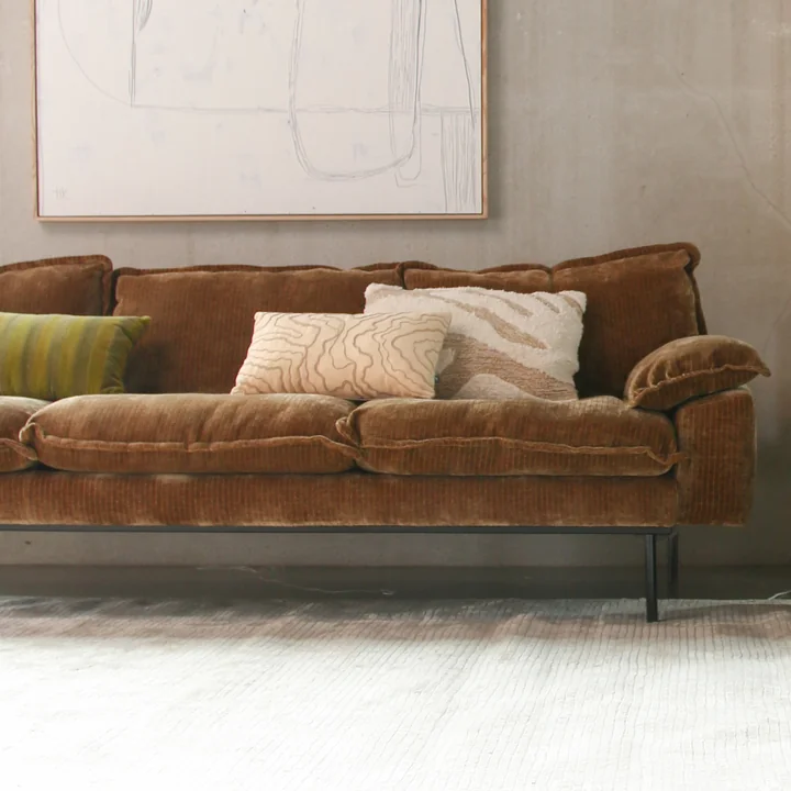 Fluffy Kissen von HKliving in der Farbe weiß / beige