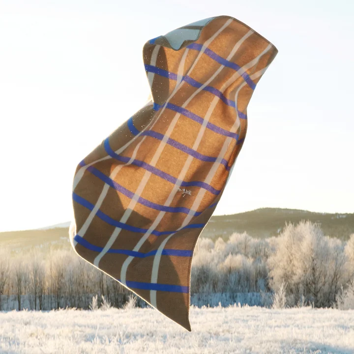 Knut Wolldecke, 135 x 200 cm, taupe von Røros Tweed