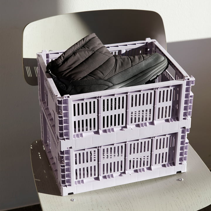 Colour Crate Korb recycled M von Hay in der Farbe lavender