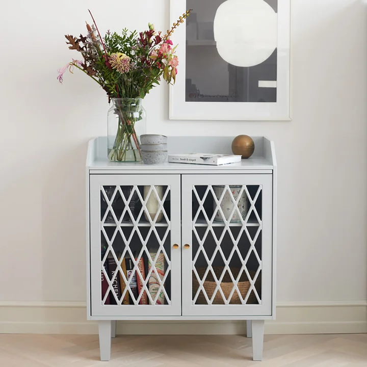 Harlequin Wickeltisch von Cam Cam Copenhagen in der Ausführung hellgrau