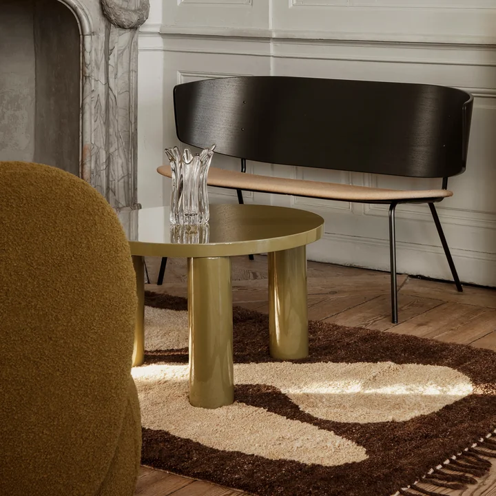 Post Couchtisch Ø 65 x H 41 cm, olive von Ferm Living