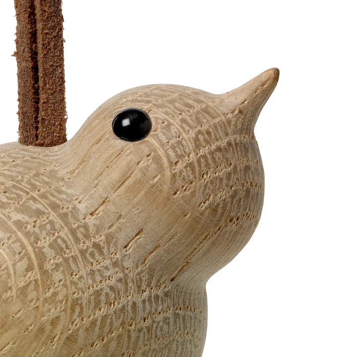 Karen Blixens Christmas Nordic Tales Anhänger, Spatz, Ø 4,5 cm, eiche von Rosendahl