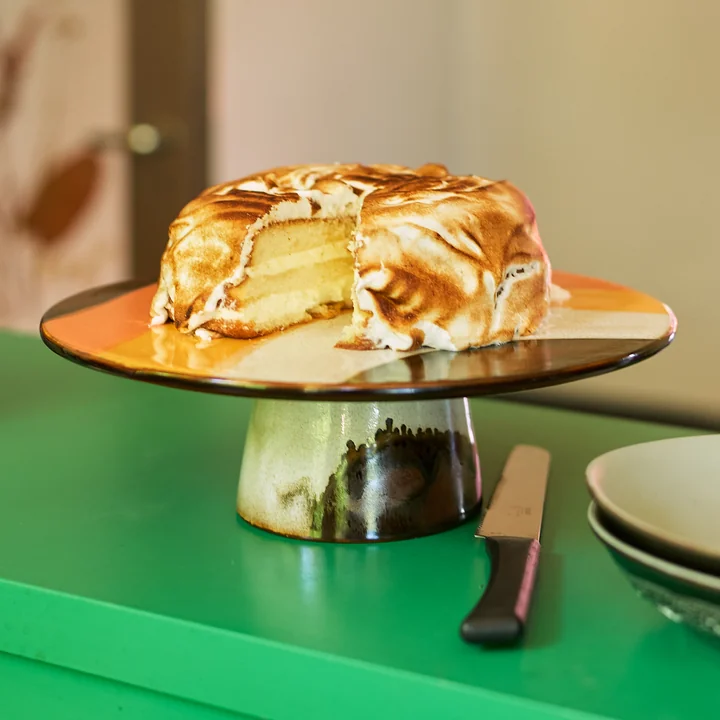 70's Schale mit Fuß von HKliving in der Ausführung retro wave