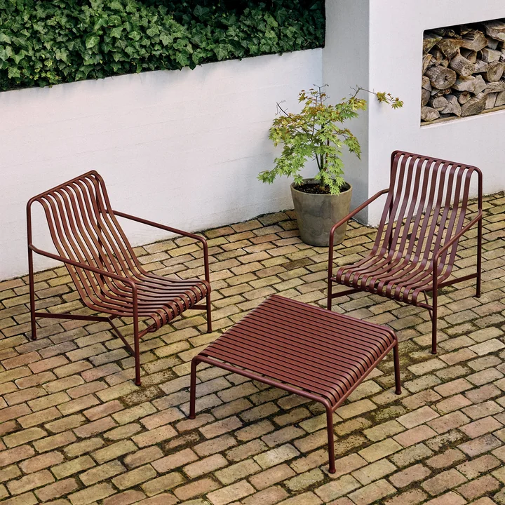 Palissade Beistelltisch, 81,5 x 86 cm, iron red von HAY