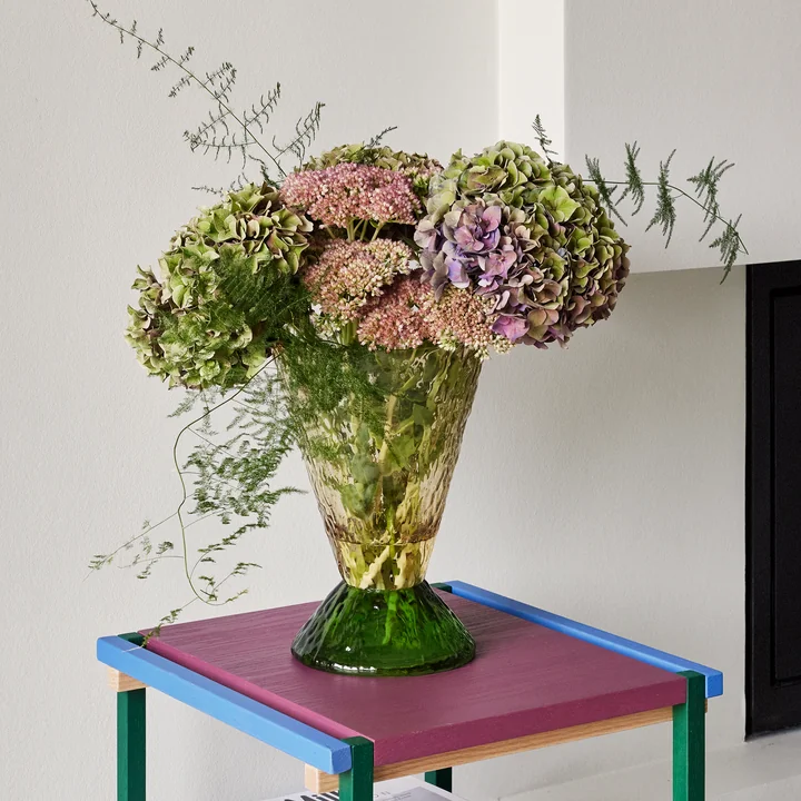 Abyss Vase, grün / braun von Hübsch Interior