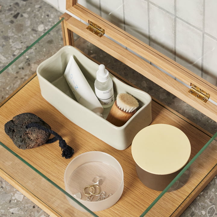 Amare Schreibtisch Organizer small, sand / grün von Hübsch Interior