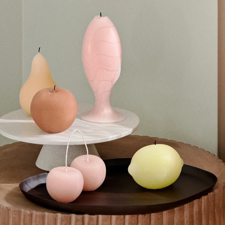 Lemon Figurkerze von Broste Copenhagen in der Farbe pastel yellow