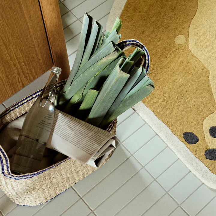 Lykke Korb von Broste Copenhagen in der Ausführung natural / baja blue