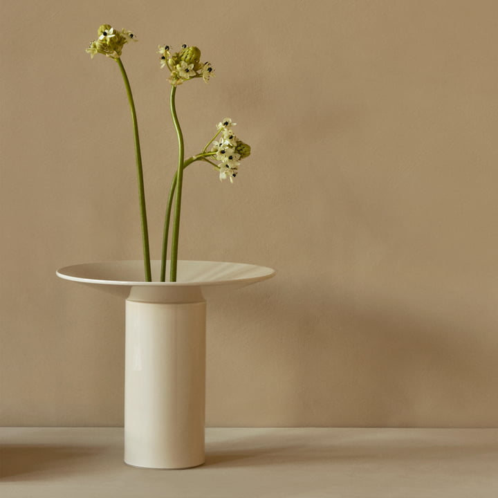Hana Vase, aschgrau, H 26 cm von Audo