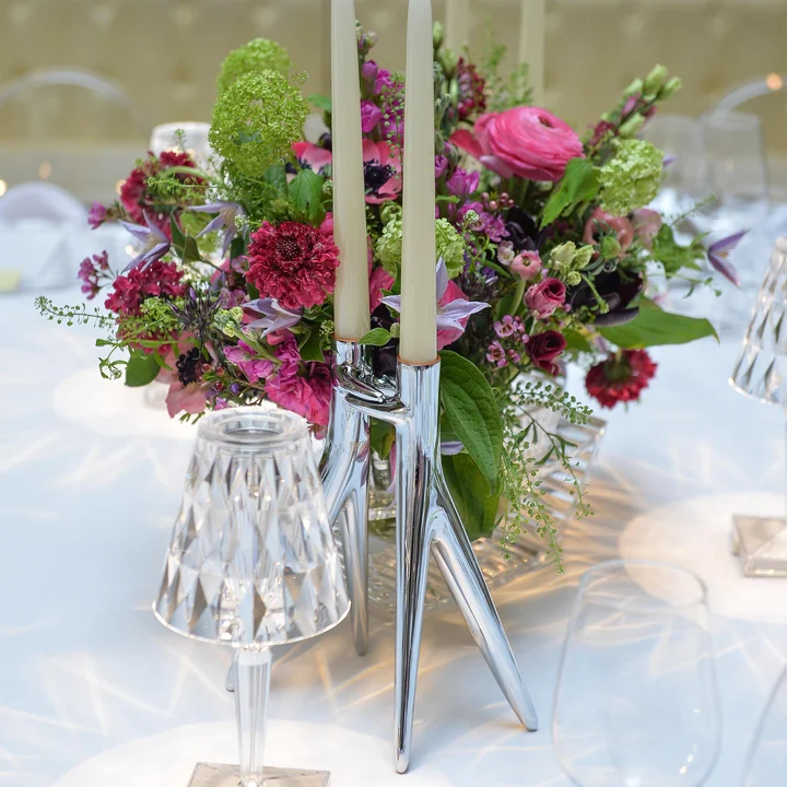 Abbracciaio Kerzenhalter, chrom glänzend von Kartell