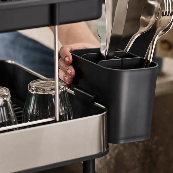 Excel Steel 2-stufiges Edelstahl-Abtropfgestell, grau von Joseph Joseph