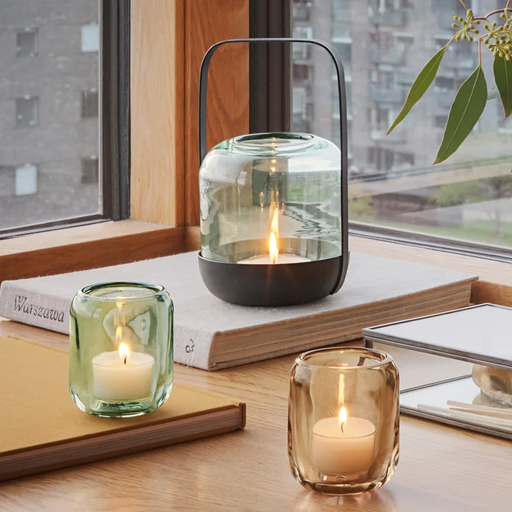 Acorn Teelichthalter, leaf green von Eva Solo