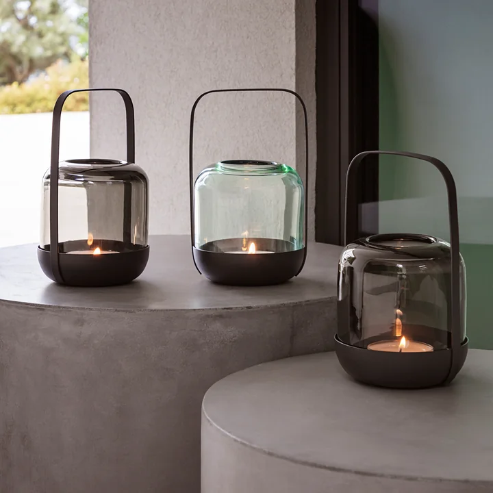 Acorn Windlicht, Ø 11 x H 20 cm, stone von Eva Solo