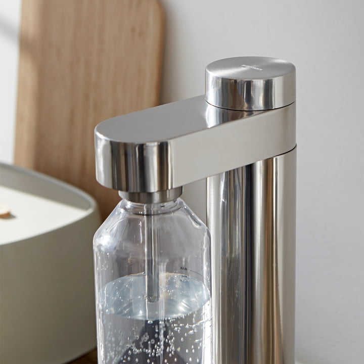 Brus Wassersprudler von Stelton in der Ausführung stahl