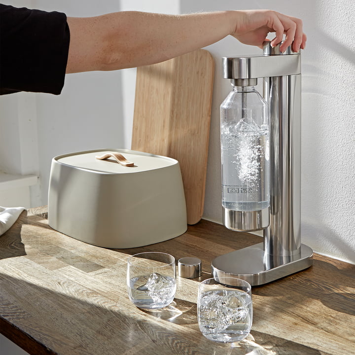 Brus Wassersprudler von Stelton in der Ausführung stahl