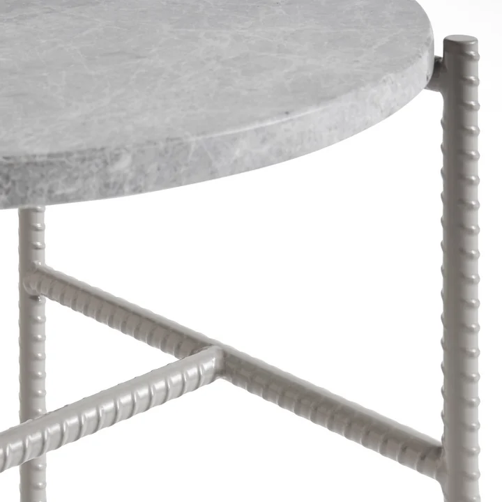 Rebar Beistelltisch Ø 45 x H 40,5 cm, Marmor grau / fossilgrau von HAY
