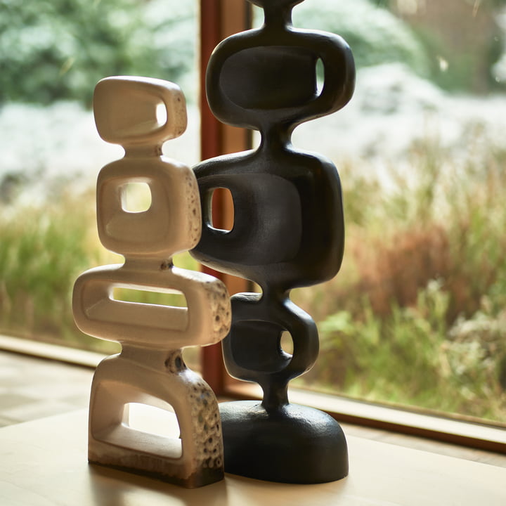 Keramik Skulptur, reactive brown von HKliving