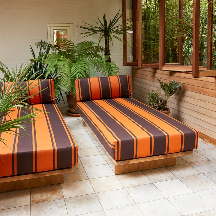 Teak Outdoor Daybed, retro von HKliving