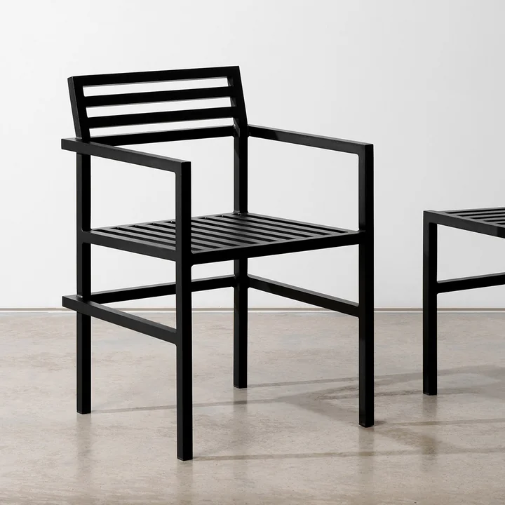 NINE - Outdoor Dining Armchair, schwarz