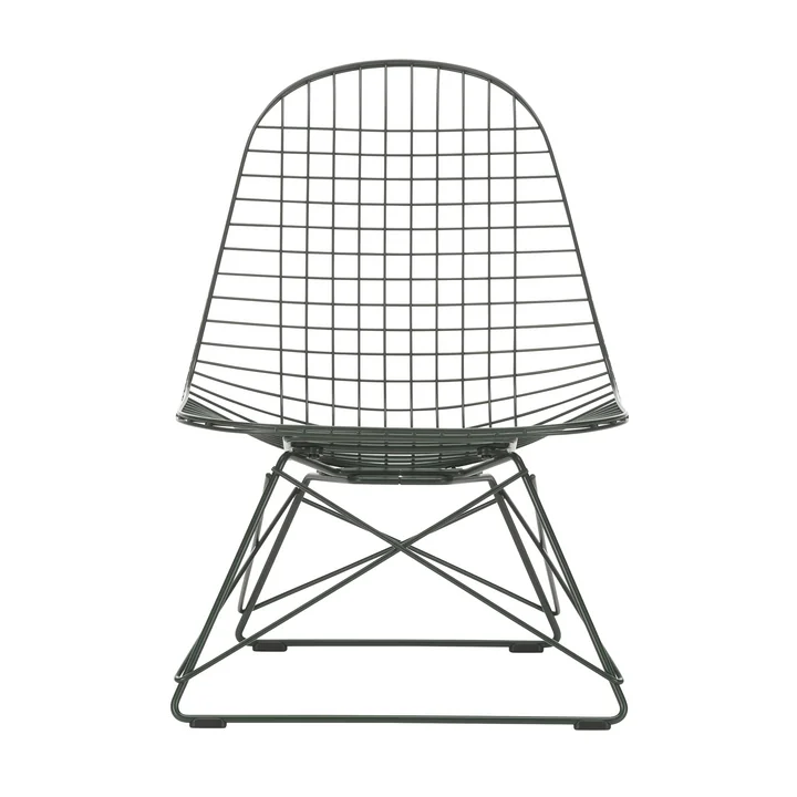 Wire Chair LKR, dunkelgrün (Kunststoffgleiter basic dark) von Vitra