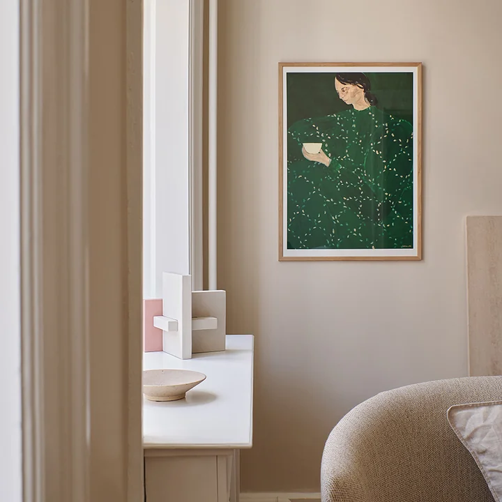 Coffee Alone At Place De Clichy von Sofia Lind von The Poster Club 