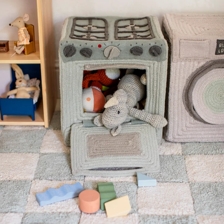 Spiel- und Aufbewahrungskorb, Küche, salbei blau von Lorena Canals