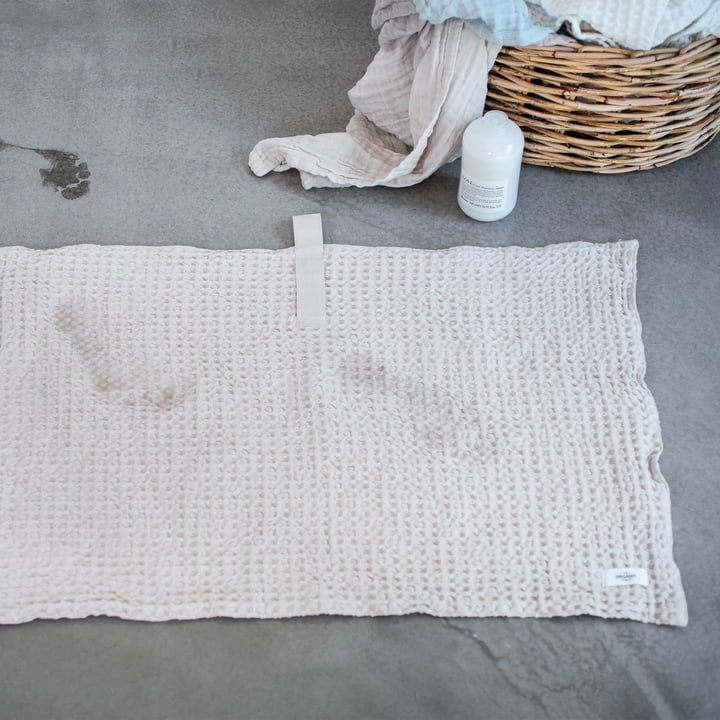 Big Waffle Badematte, 55 x 80 cm, stone von The Organic Company