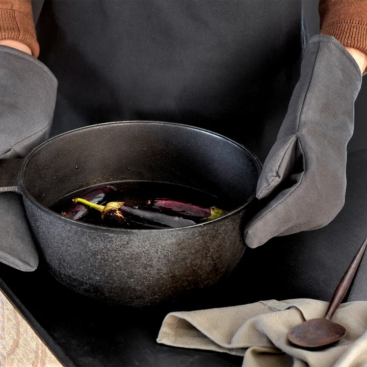 Ofenhandschuhe, dunkelgrau von The Organic Company