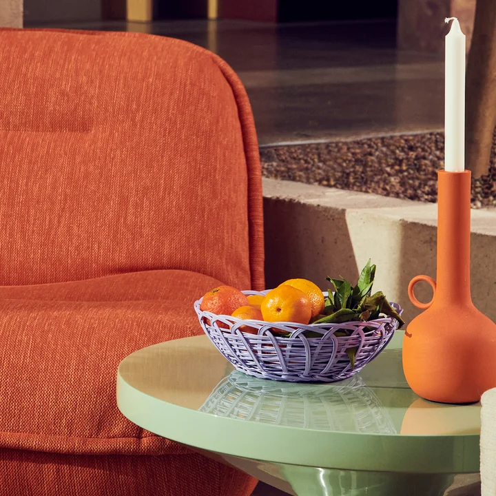 POLSPOTTEN - Bakkie Korb, rund, flieder