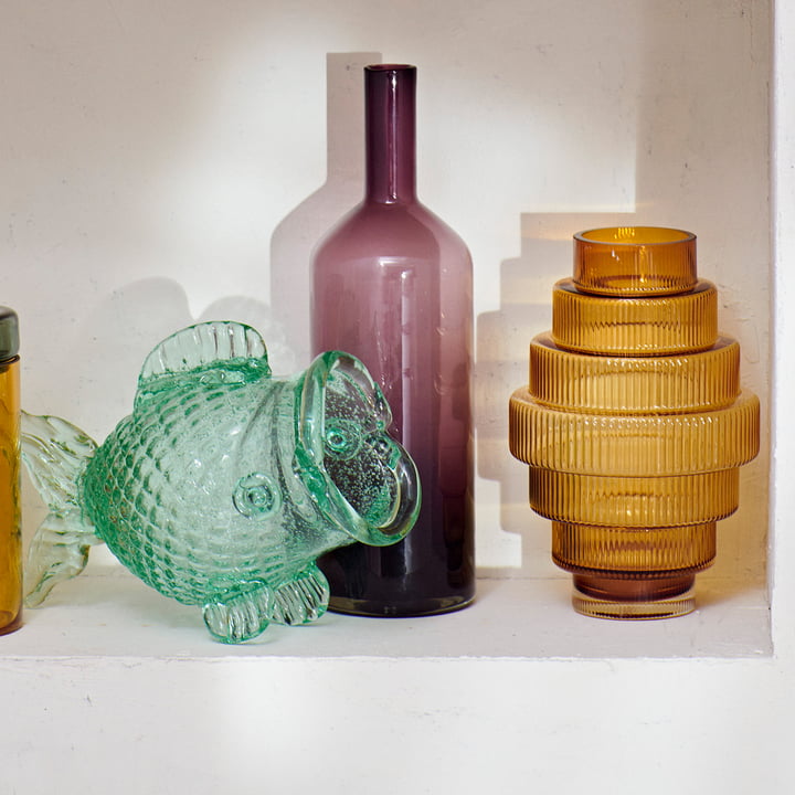 Steps Vase, bernstein von Pols Potten