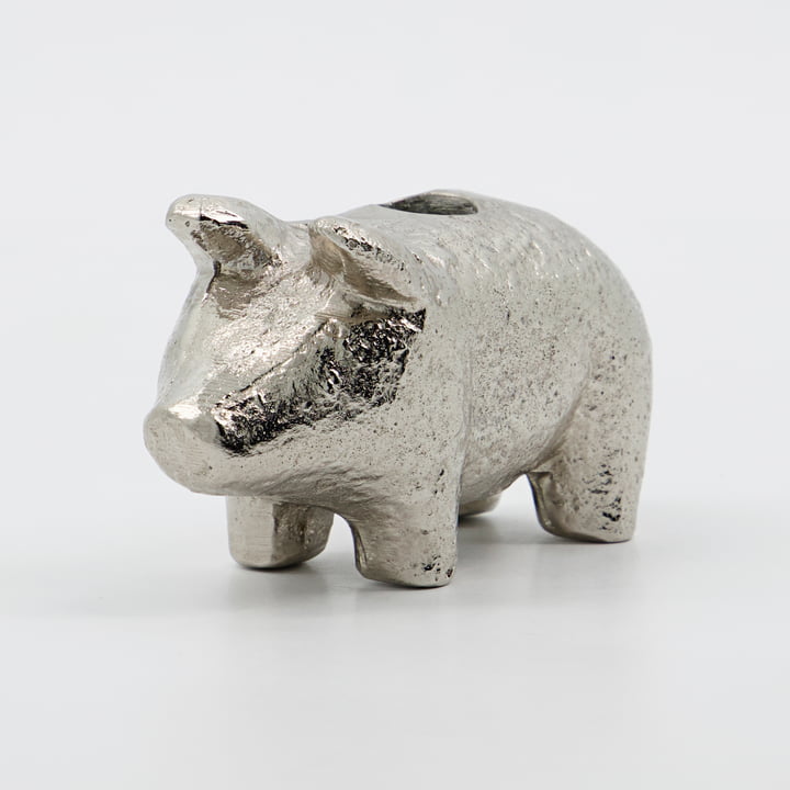 Pig Kerzenständer von House Doctor in der Ausführung antik-silber