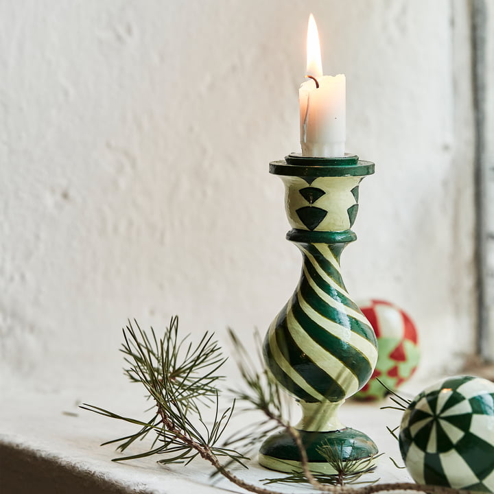 Sats Kerzenständer von House Doctor in der Farbe grün