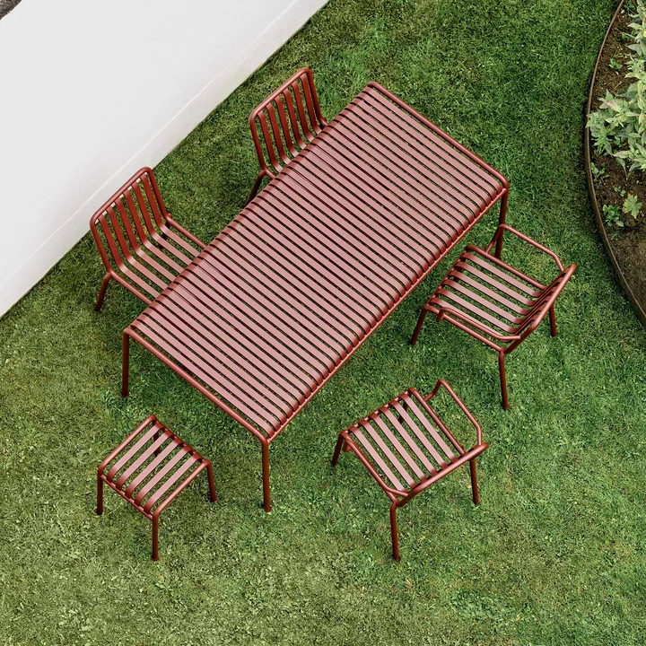 HAY - Palissade Tisch, rechteckig, 170 x 90 cm, iron red