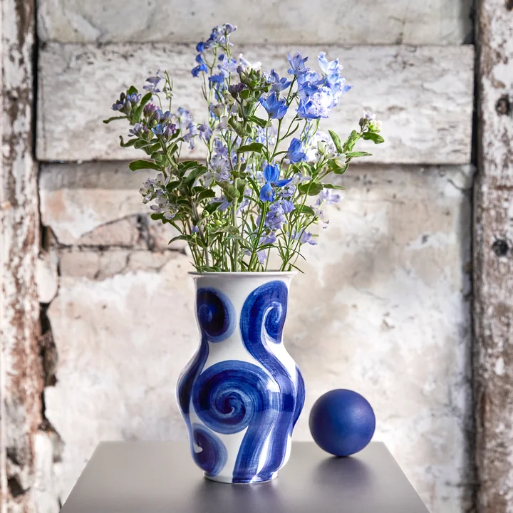 Tulle Vase von Kähler Design in der Farbe blau