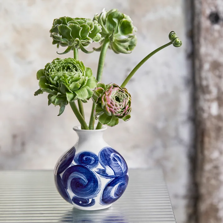 Tulle Vase von Kähler Design in der Farbe blau