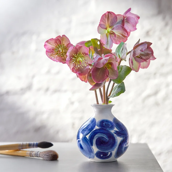 Tulle Vase von Kähler Design in der Farbe blau