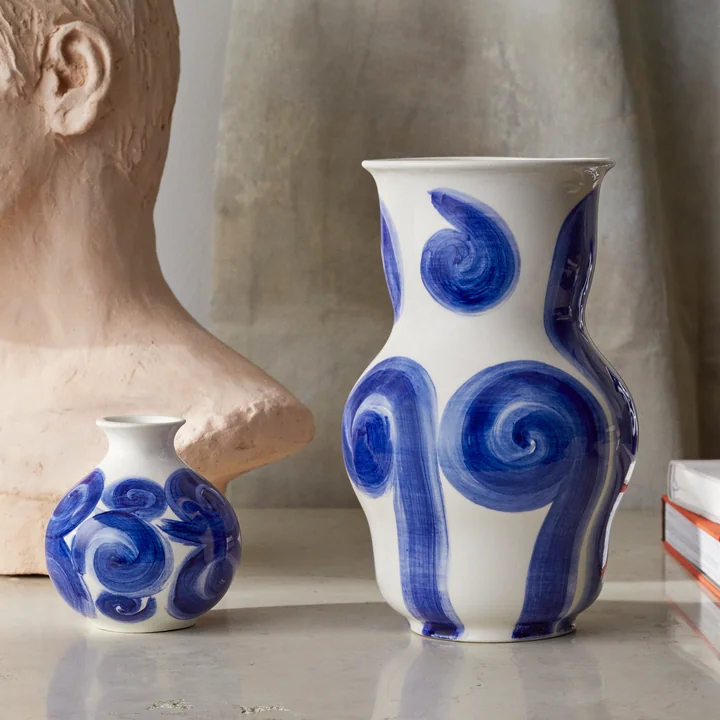 Tulle Vase von Kähler Design in der Farbe blau