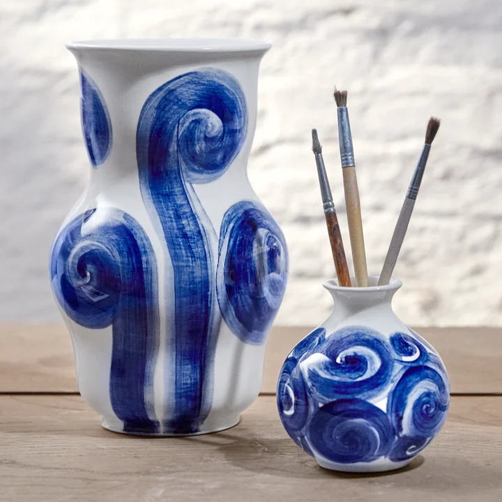 Tulle Vase von Kähler Design in der Farbe blau