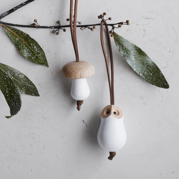 Rosendahl - Karen Blixens Christmas Nordic Tales Anhänger, Pilz und Eule