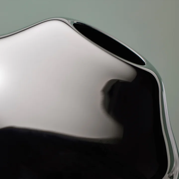 Gense - Dorotea Vase, 9 x 10 cm, glänzender Stahl