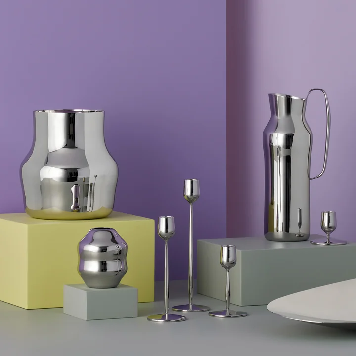 Gense - Dorotea Vase, glänzender Stahl