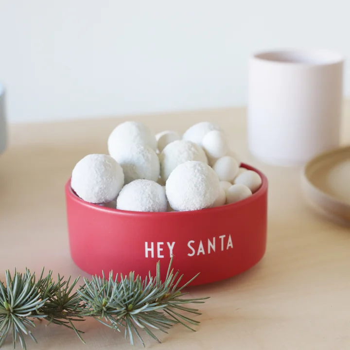 Snack Schale - Hey Santa, faded rose von Design Letters