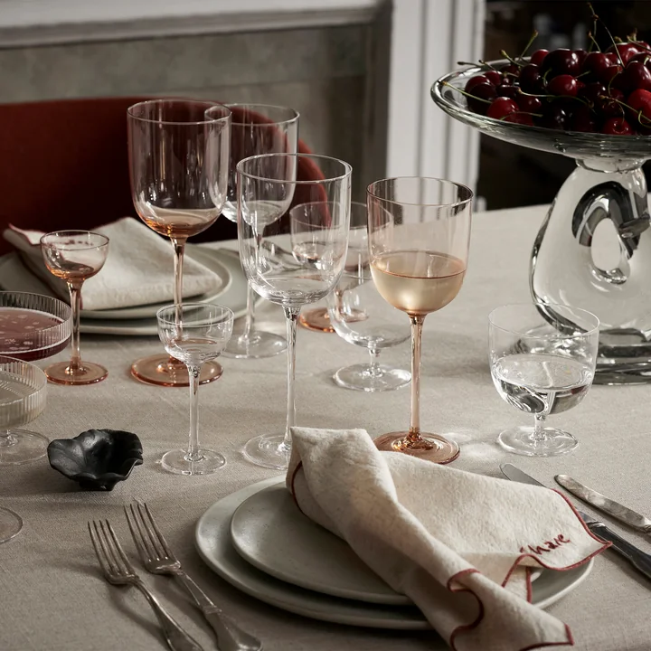 Host Gläser, klar und blush von Ferm Living
