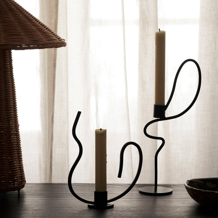Valse Kerzenständer, schwarz von Ferm Living