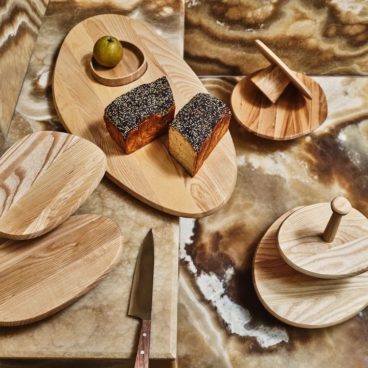 Serax - Dune Kuchenplatte by Kelly Wearstler, 04, Esche natur, Holzbrett