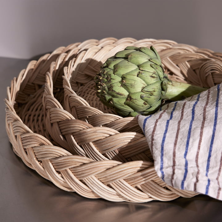 OYOY - Maru Tablett, Rattan natur