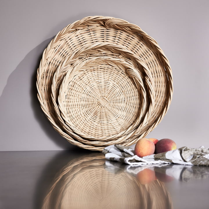 OYOY - Maru Tablett, Rattan natur