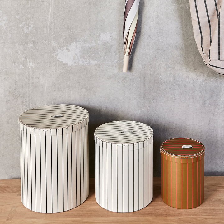 OYOY - Raita Aufbewahrungsboxen, ⌀ 17 cm / ⌀ 23 cm / ⌀ 28 cm, multi (3er-Set)