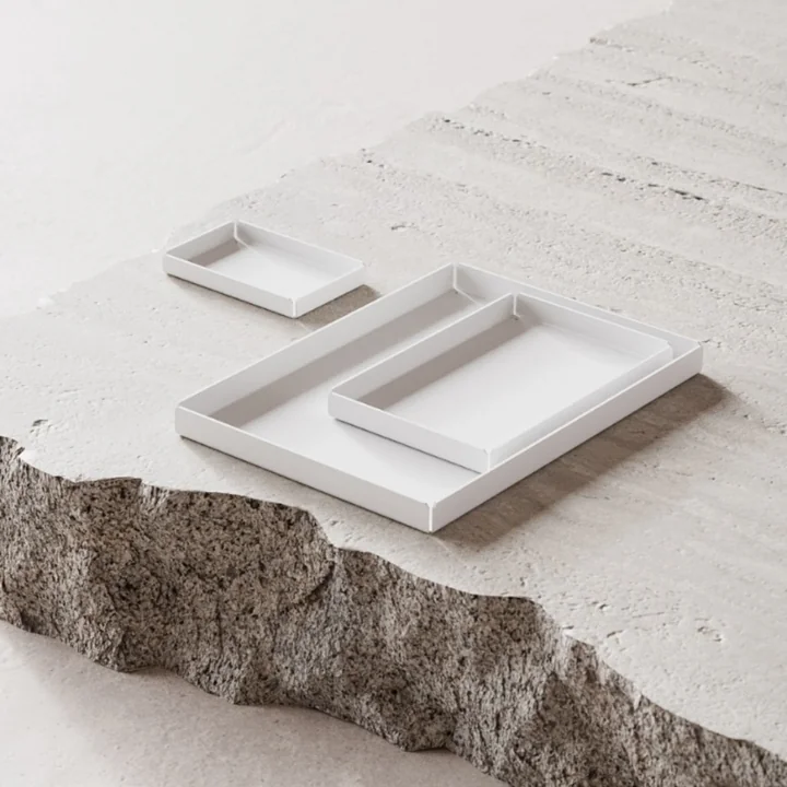 Tablett, weiß (3er-Set) von Nichba Design